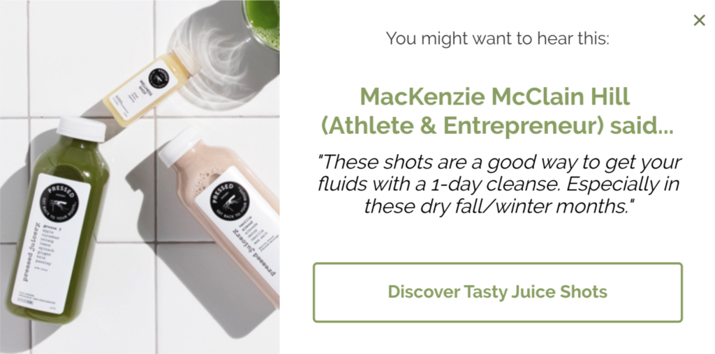 testimonials campaign popup