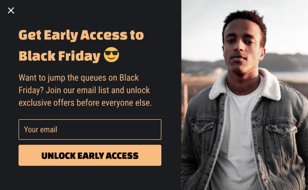 black friday popup