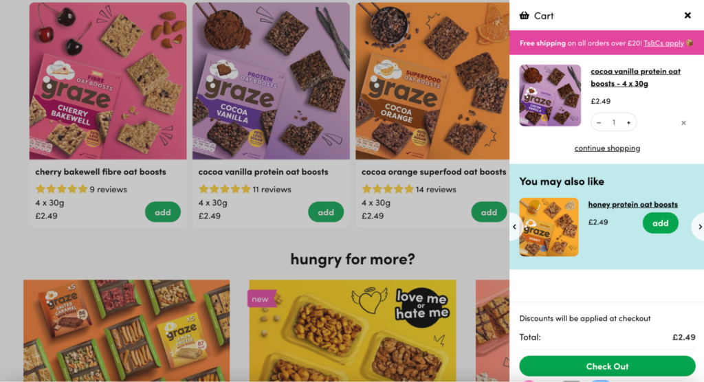 graze sales promotion popup
