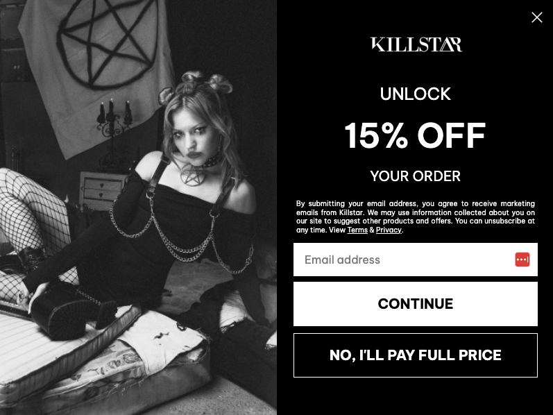 killstar discount popup