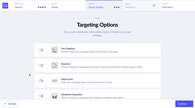 newsletter subscriber sleeknote popup trigger