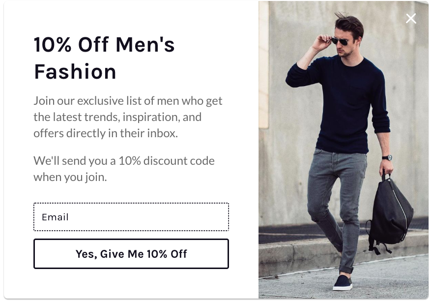 Sleeknote Men Fashion Template