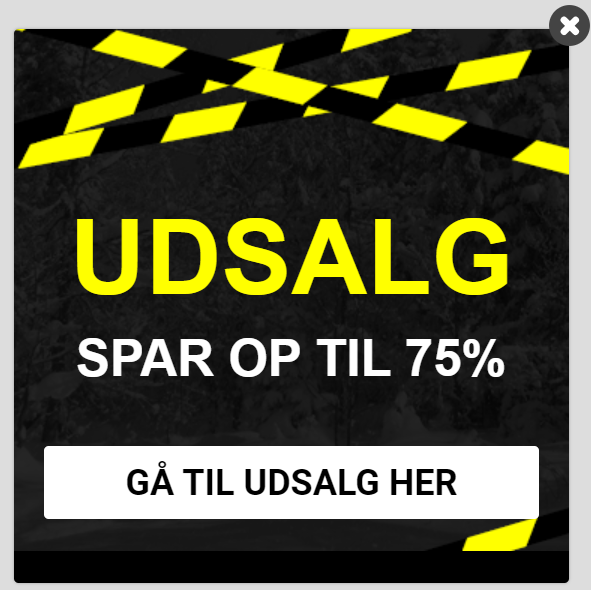 Ny form udsalg popup