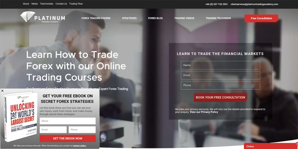 Free ebook popup
