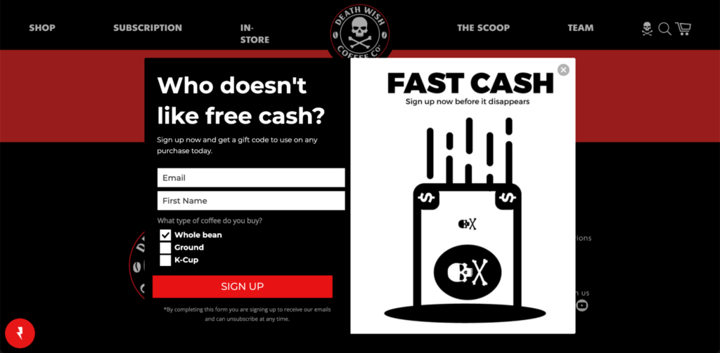 Death Wish Coffee popup