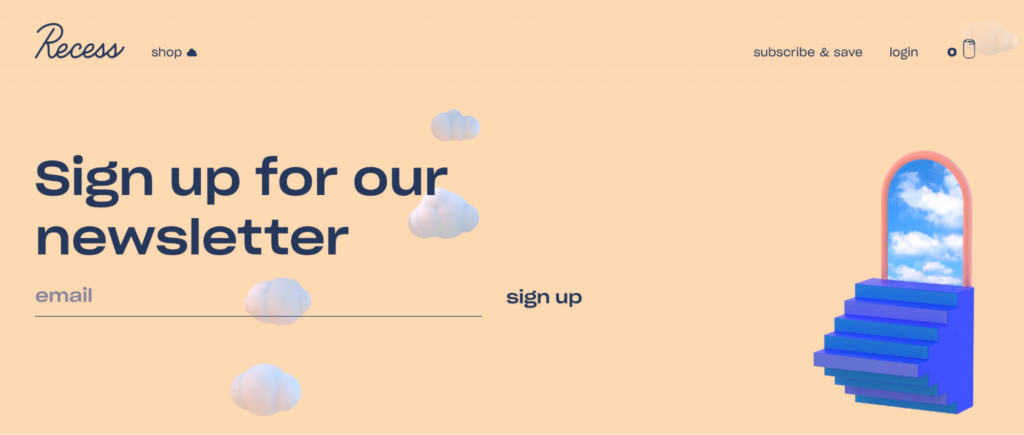 recess embedded newsletter