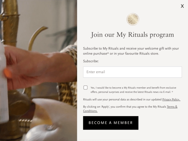 rituals popup