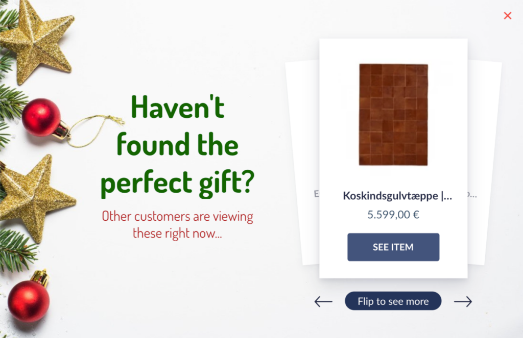 Product Recommendation popup other customers are viewing