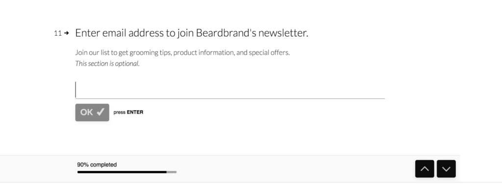 Beardbrand newsletter