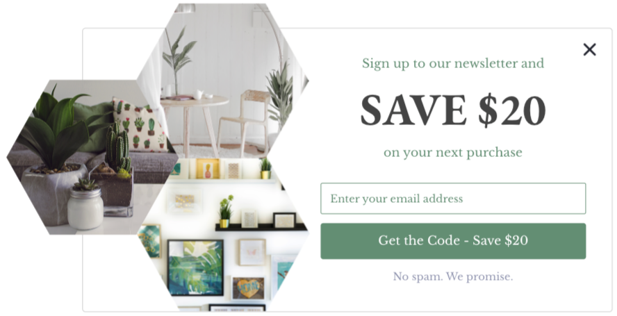Newsletter Sign up campaign