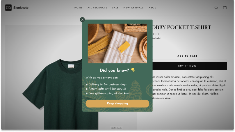 did you know popup