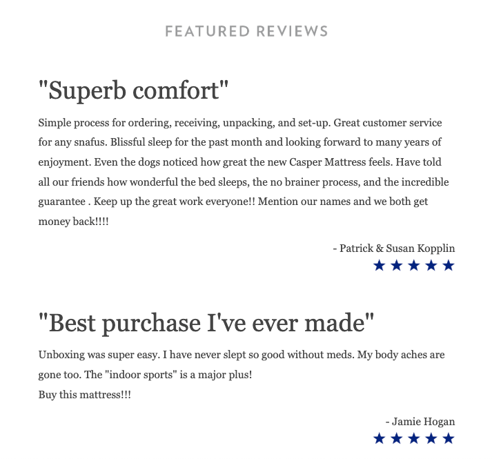 customer testimonials popup