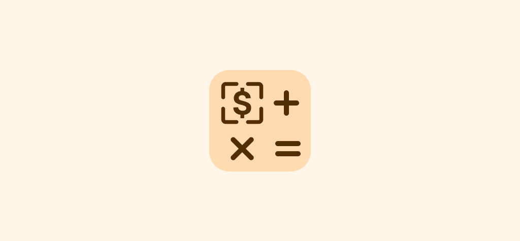 Profit Margin Calculator Icon with dollar sign and calculation symbols.