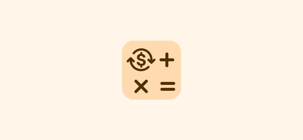 ROAS Calculator Icon with dollar sign and calculation symbols indicating return on ad spend.
