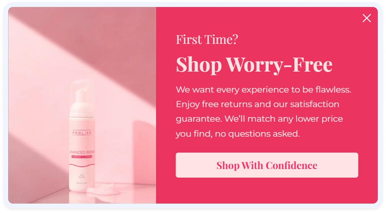 Cart popup template to build trust and reduce abandonment