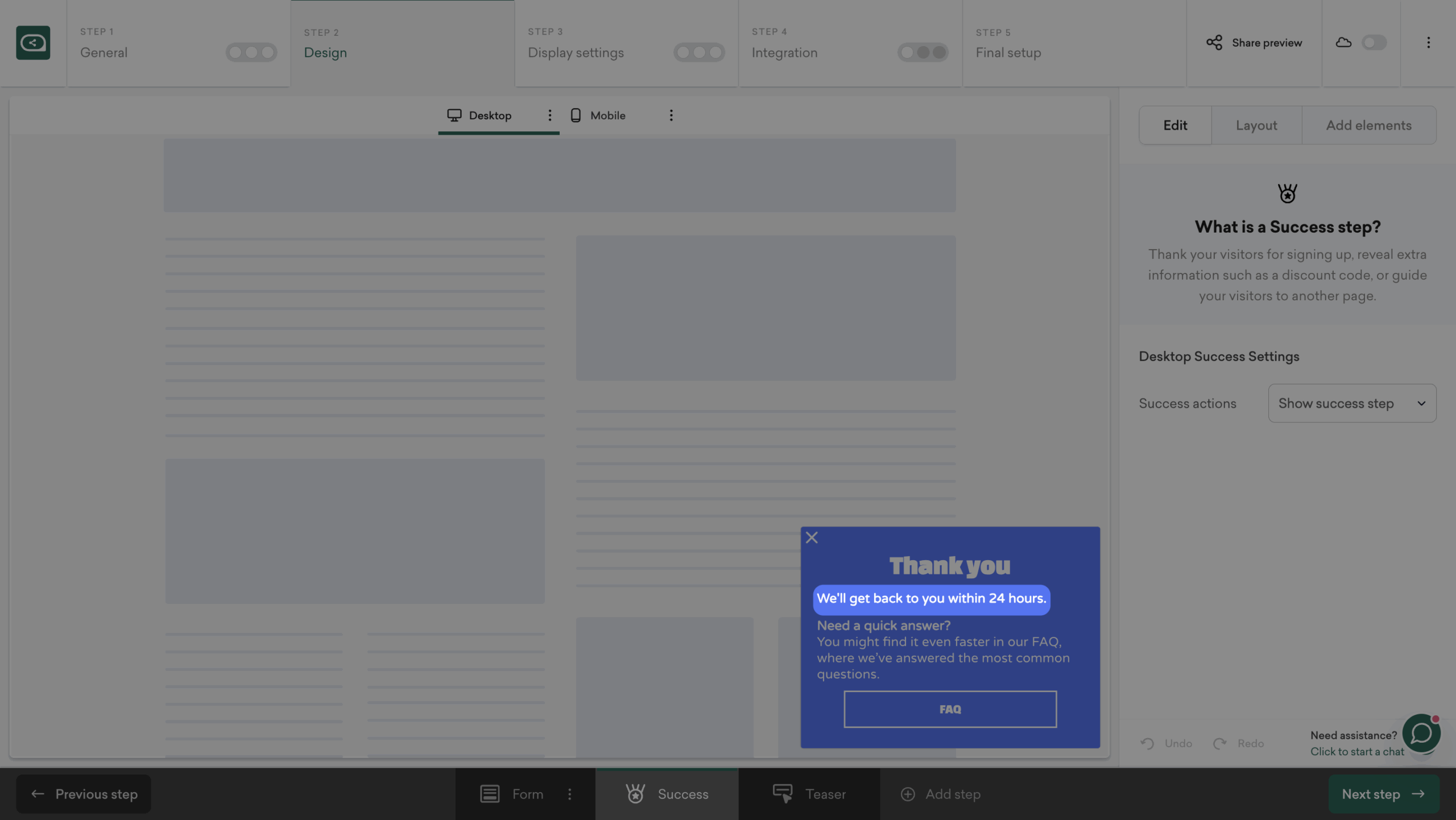 Set visitor expectations for response time in Black Friday after-hours support popup