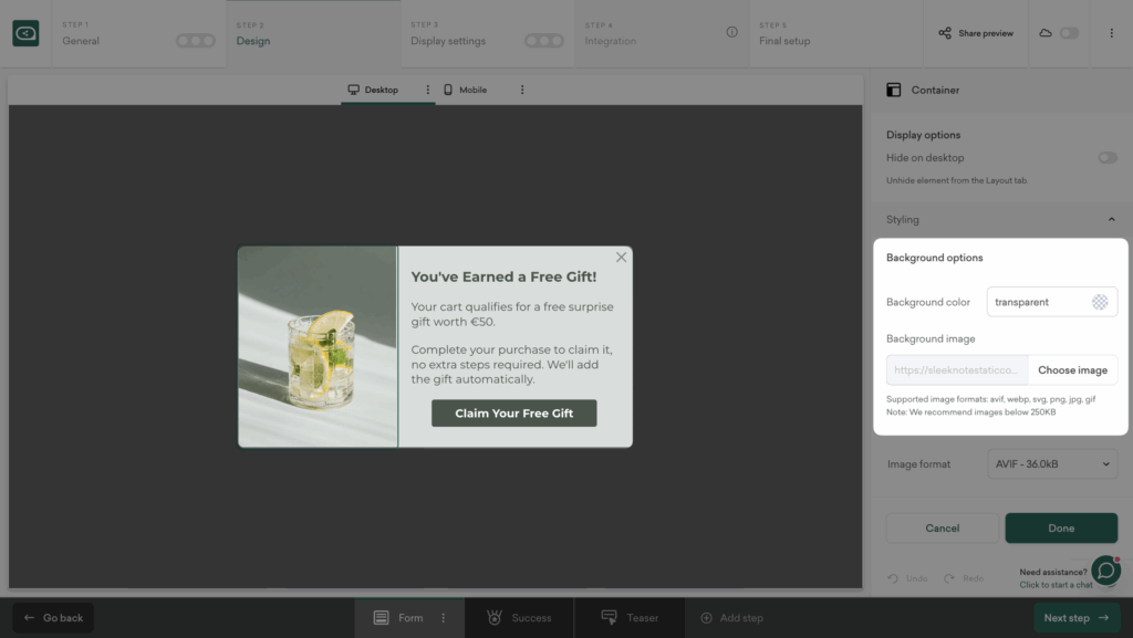 Recover Black Friday carts with brand-matched popup design