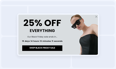Countdown urgency Black Friday popup campaign use cases