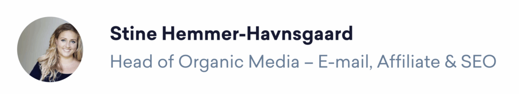Stine Hemmer-Havnsgaard, Head of Organic Media at Onyx Cookware