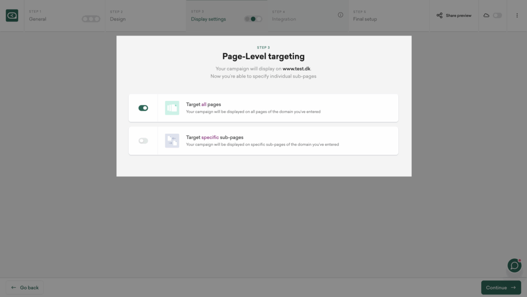 Sleeknote page targeting for Christmas shipping cutoff campaign.