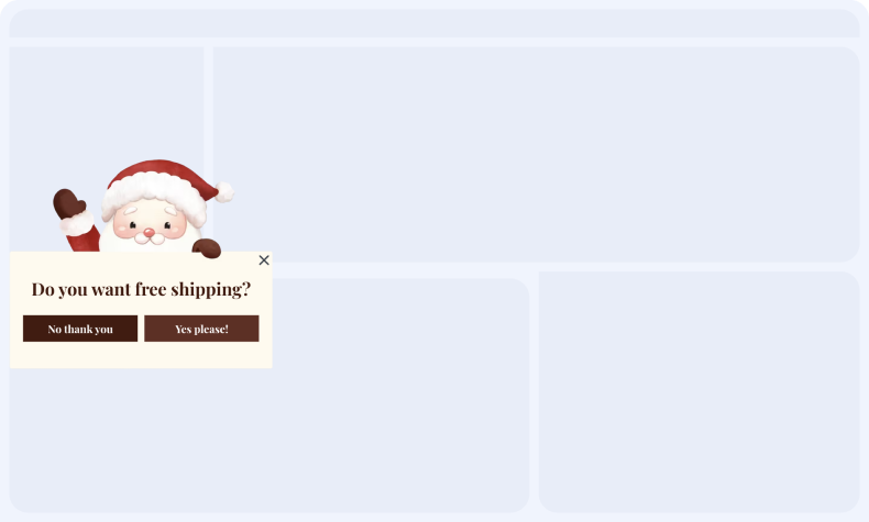 Convert shoppers by asking about free shipping popup