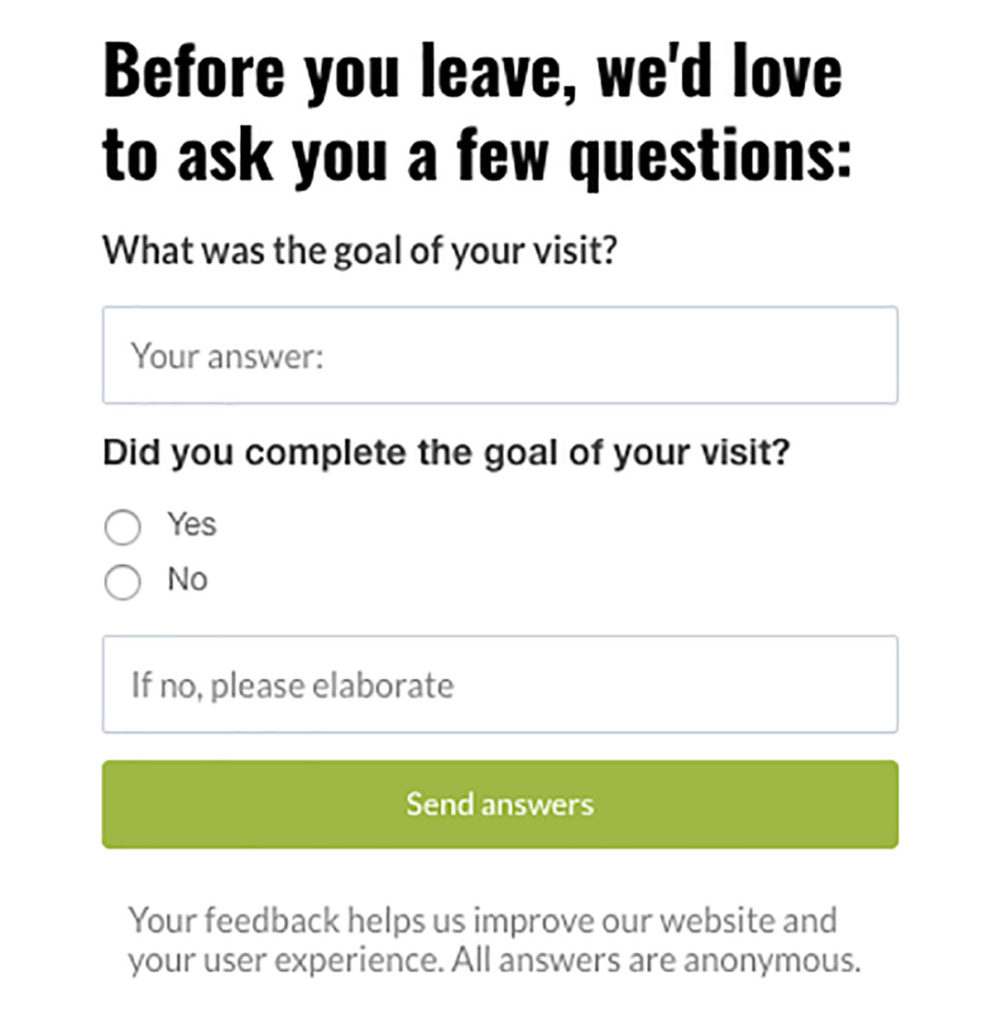 Feedback Popup