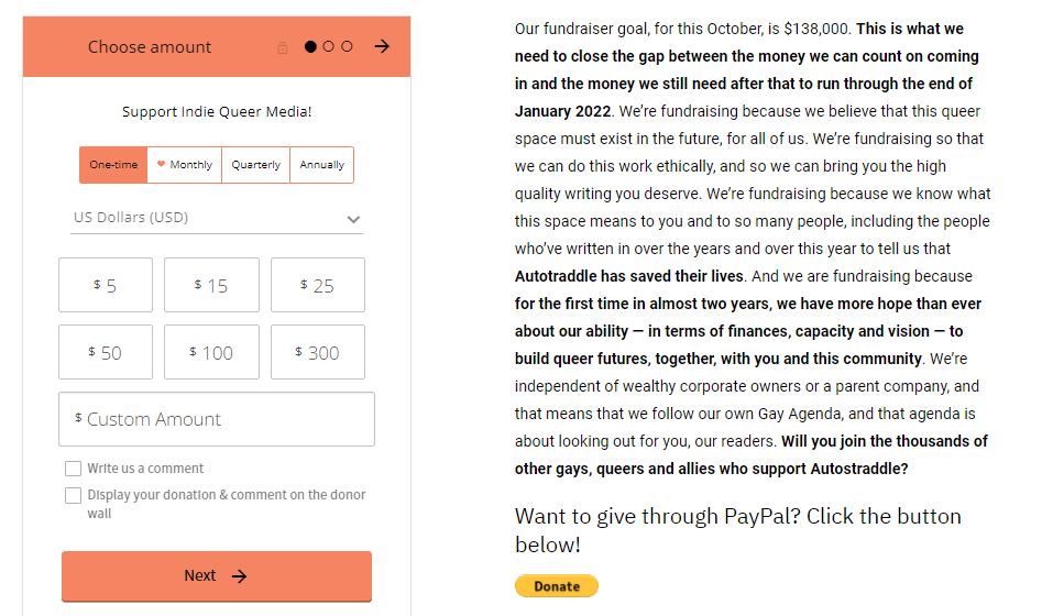 Autostraddle Donation Popup