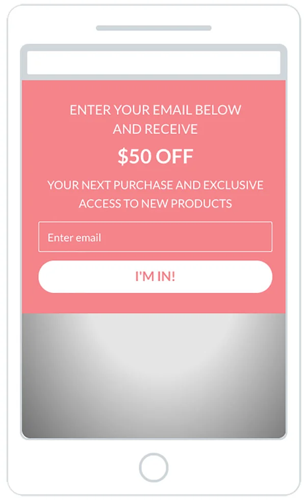 mobile customized popup