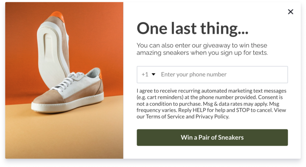 multistep mobile phone popup