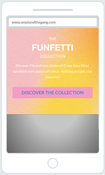 wool and the gang funfetti collection popup