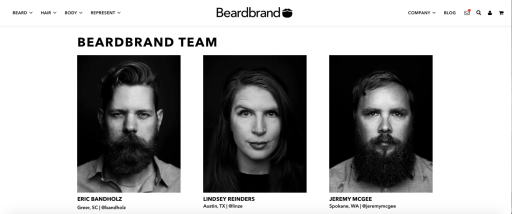 Beardbrand team members
