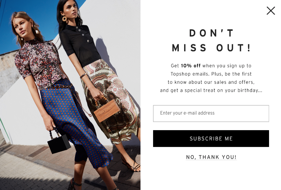 topshop future benefits popup