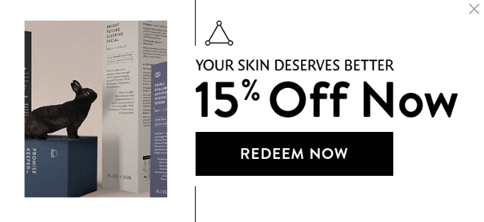 Allies of Skin Discount Pop Up