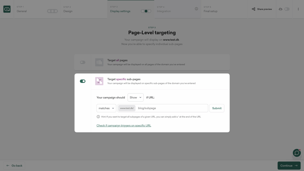 Target the free shipping popup to cart pages or sitewide	