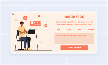 Post-purchase feedback popup for Black Friday