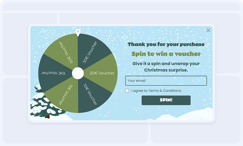 Reward customers with a voucher popup