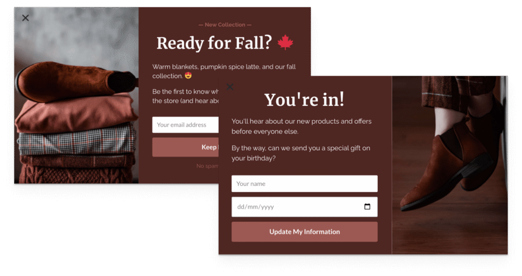Multistep popup example