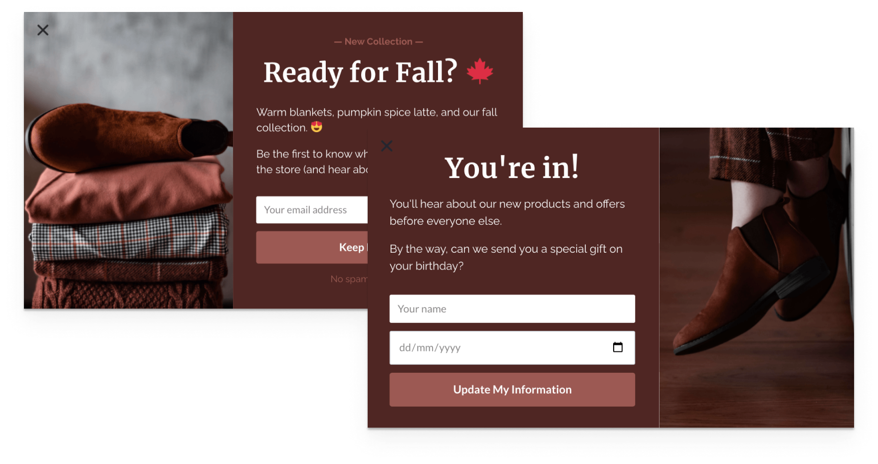 Multistep popup example