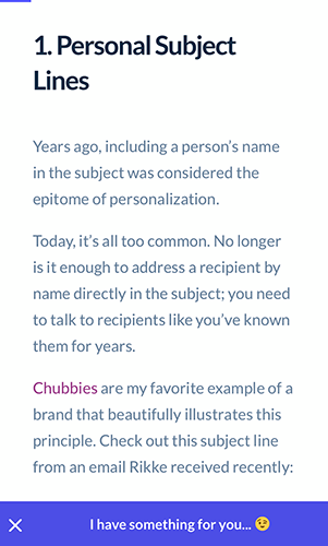 Mobile teaser example