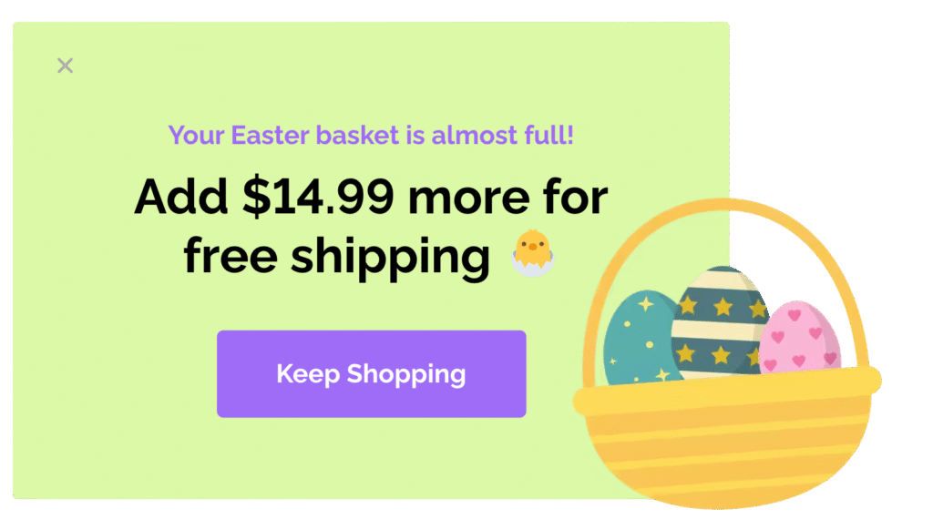 Easter free shipping popup