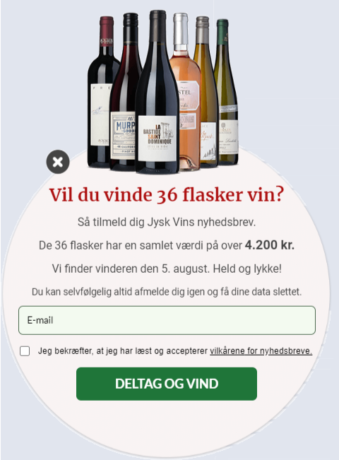 Jysk Vin giveaway lead magnet