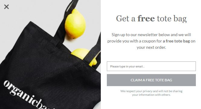 Organic Basics free product lead magnet