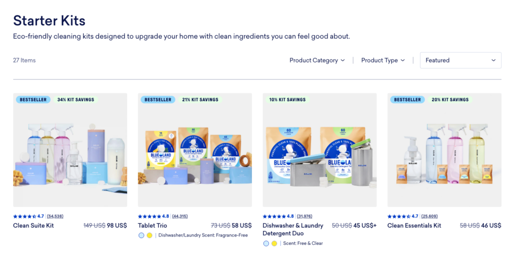 Blueland Starter Kits focusing on savings