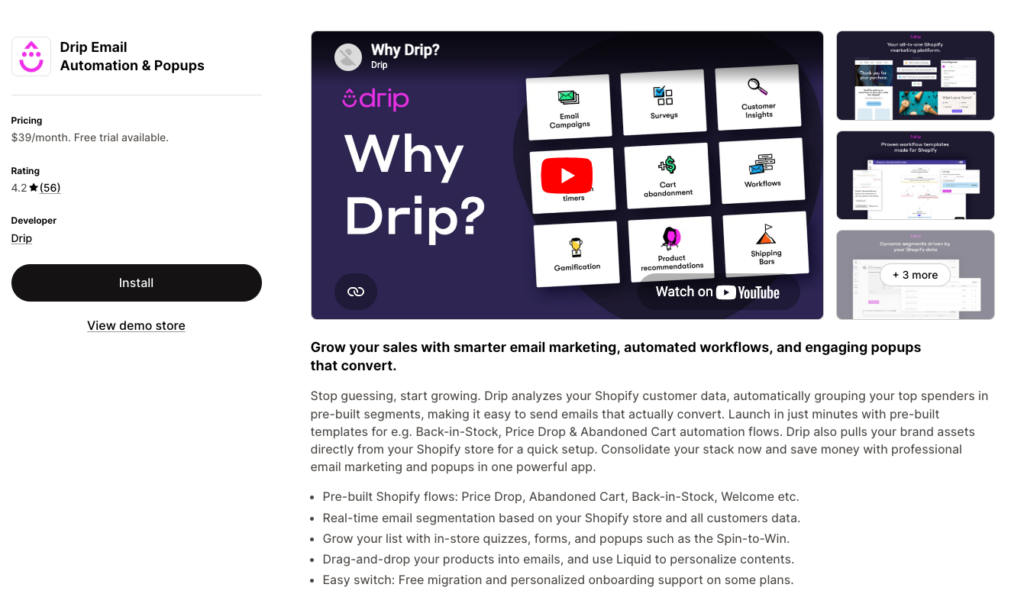 Drip Shopify App