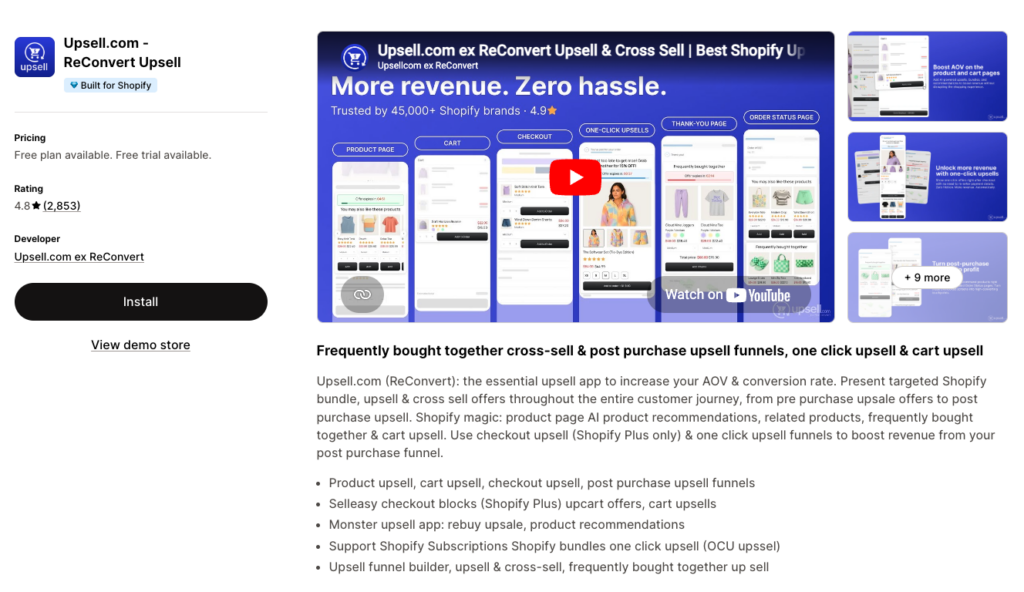 Upsell.com Shopify App