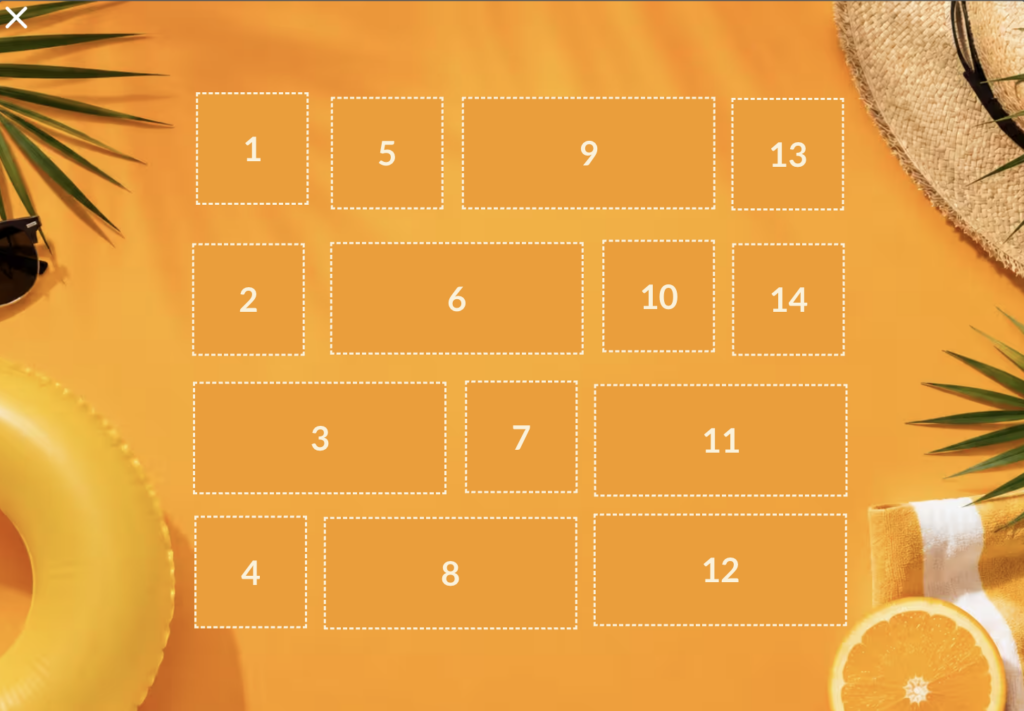 Summer Sale calendar marketing example with a new daily deal