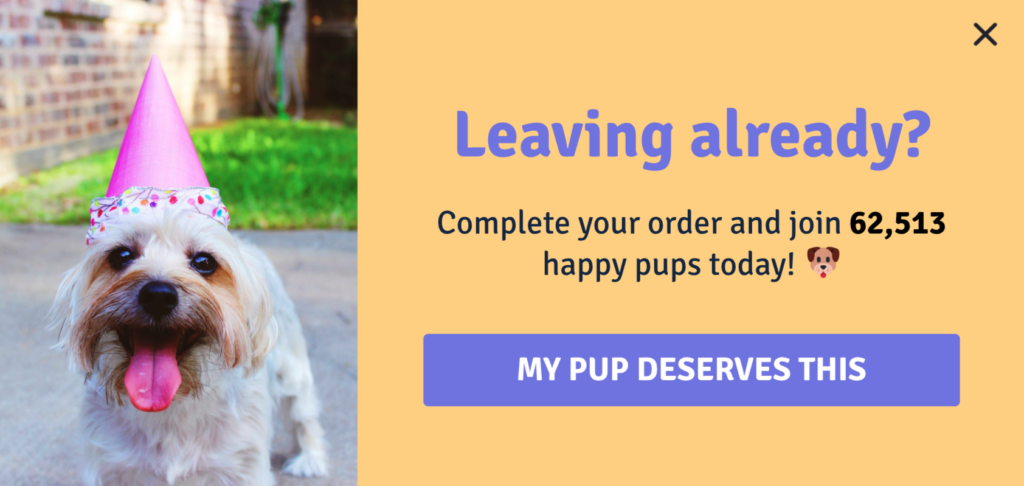 Social proof popup showing how many customers have joined to reduce cart abandonment