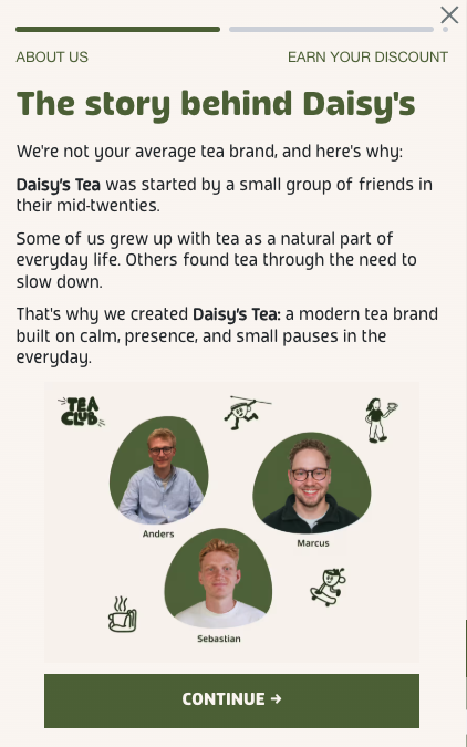 Learn to Earn story about Daisy's Tea.