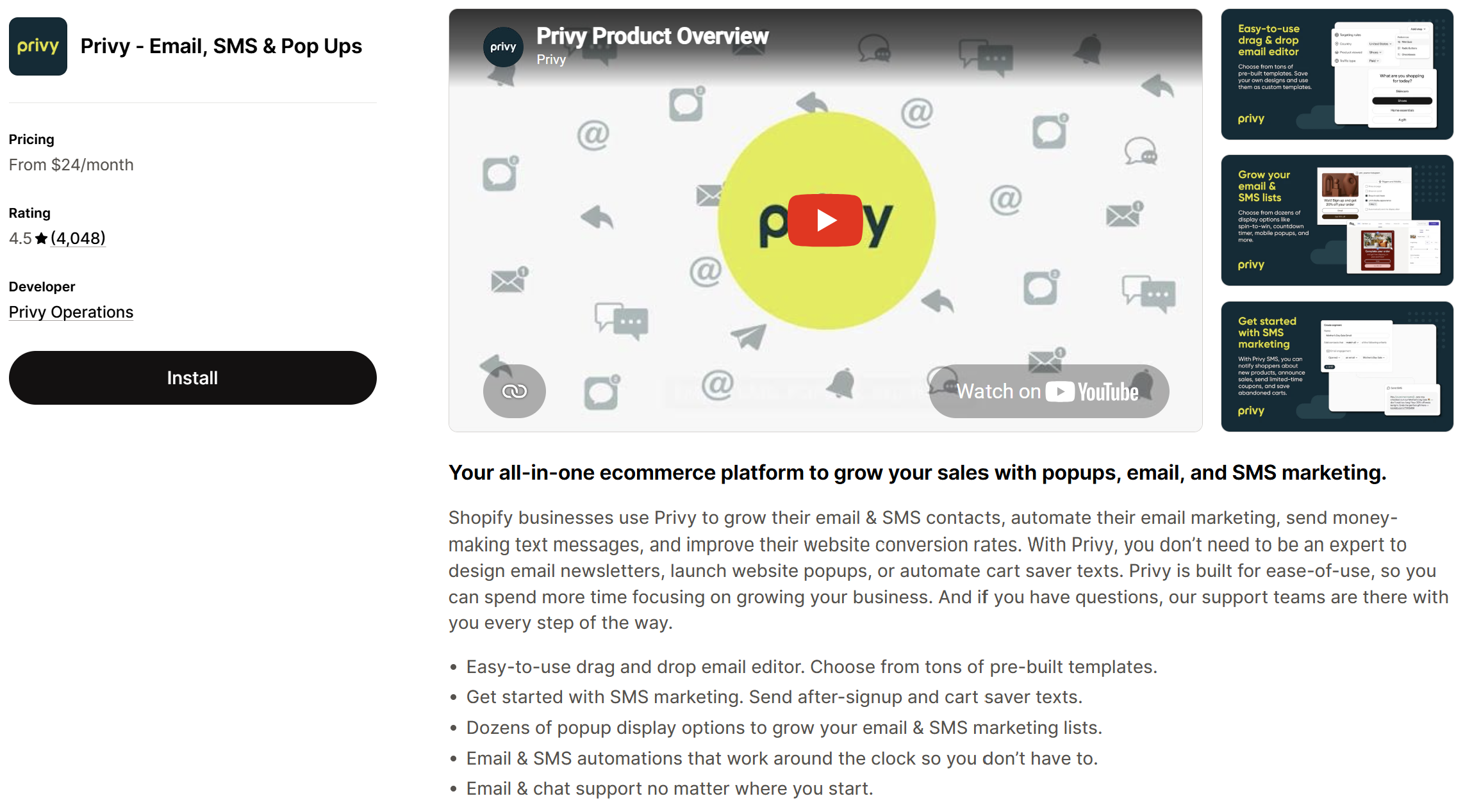 Privy Shopify app